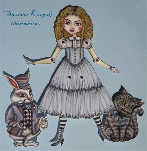 Katy And The Cat New Paper Dolls Alice In Wonderland And Sisters