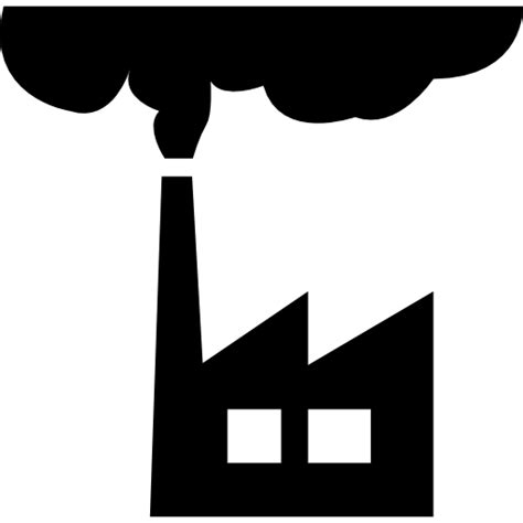 Smog Factory Building Contamination Free Buildings Icons