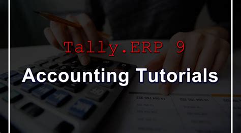 Tally Tutorial Tally ERP 9