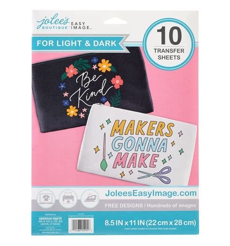 Buy The Jolee S Boutique® Easy Image® Transfer Paper Light And Dark At Michaels