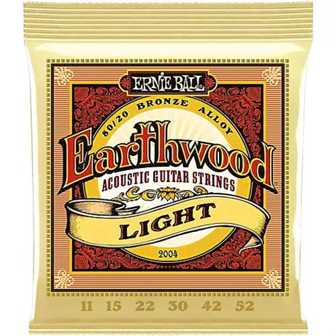 Ernie Ball 2004 Earthwood 80 20 Bronze Light Acoustic Guitar Strings Musician S Friend