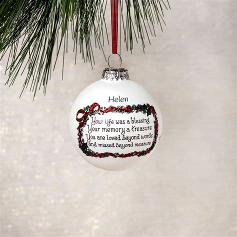 Personalized Your Life Was A Blessing Christmas Ornament Personalized Christmas Ornaments