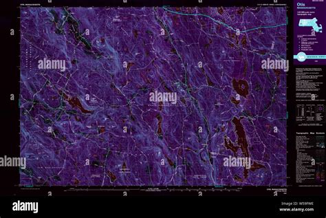 Massachusetts USGS Historical Topo Map MA Otis 351197 1987 25000