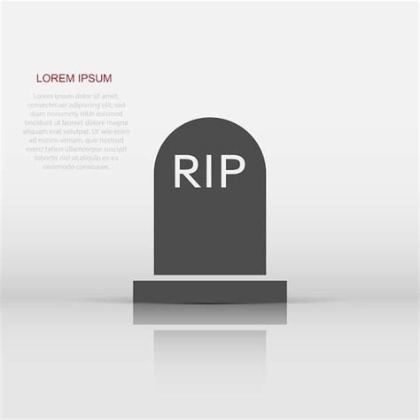 Premium Vector Vector Halloween Grave Icon In Flat Style Gravestone