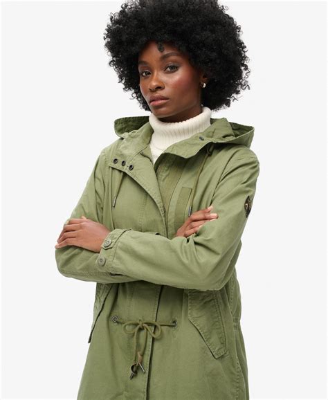 Womens Vintage Field Parka In Vintage Khaki Superdry Uk