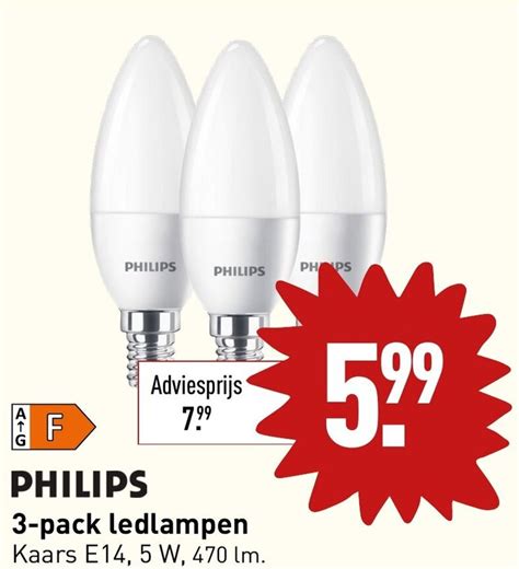 PHILIPS 3 Pack Ledlampen Aanbieding Bij ALDI