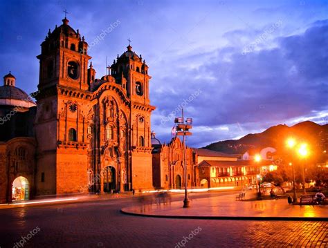 Cathedral In Cusco By Night Stock Photo By Ncousla 29473989