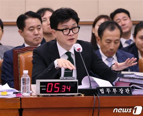 국감 한동훈 장관 국감 답변 네이트 뉴스