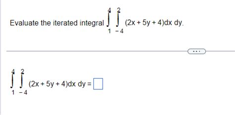 Solved Evaluate The Iterated Integral