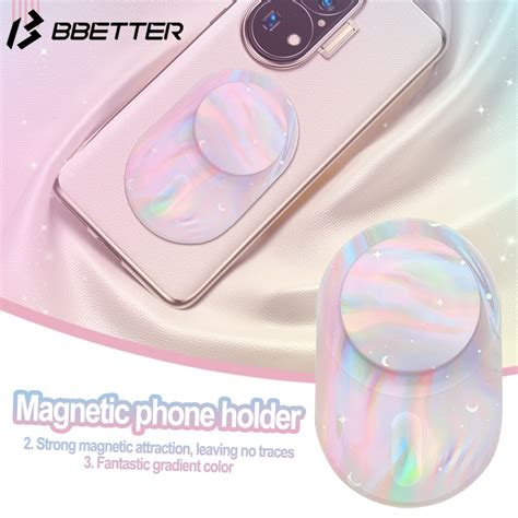 Magnetic Attraction Phone Holder Oval Shape Kickstand Stand For Naked Mobile Phone Magsafe Table