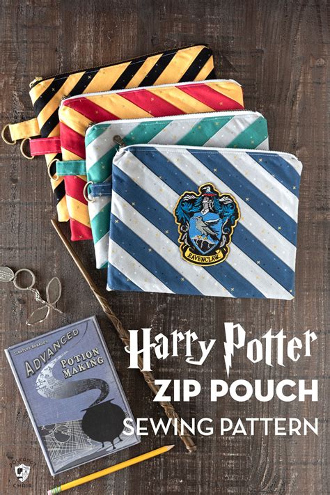 Harry Potter House Inspired Zip Pouch Tutorial - The Polka Dot Chair