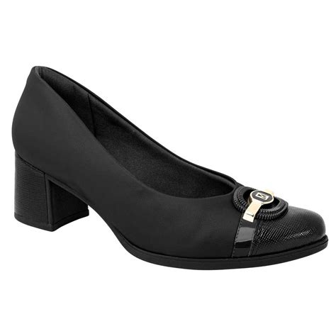 Sapato Feminino Danubia Joanete Preto Piccadilly Karina Calçados