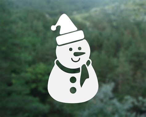 Snowman Christmas Decal Snowman Sticker Snowman Window Decal Shopfront Window Christmas Decal