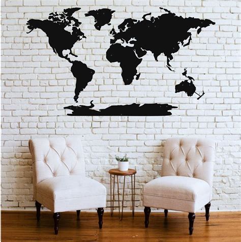 Amazon DEKADRON World Map Wall Art World Map Continents 3D Wall