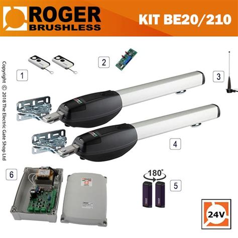 Roger Technology Be V Brushless Electric Gate Kit Double