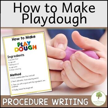 How To Make Playdough Differentiated Procedure Writing Activity Center