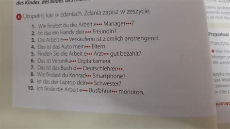 BLAGAM Na jutro potrzebuje klasa 7 język niemiecki zadanie 1c 36