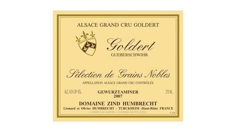 Gewurztraminer Grand Cru Goldert 2007 Sélection de Grains Nobles