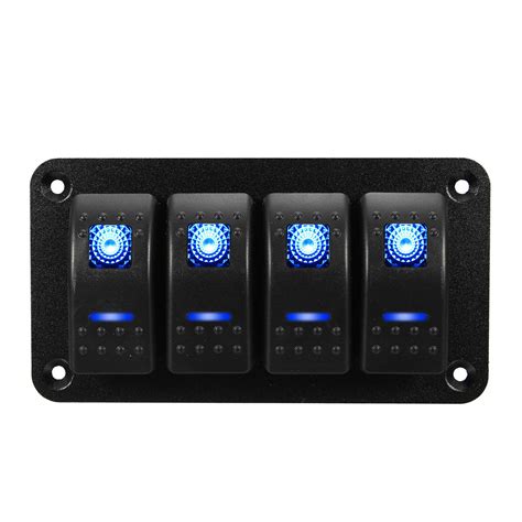 Universal Gang Led Rocker Switch Panel Waterproof Ip For V V Rv