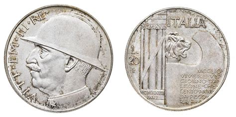 NumisBids Bolaffi Spa Auction 34 Lot 204 20 Lire Elmetto 1928