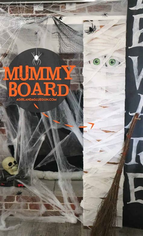 Mummy Board- Cute Halloween Decoration - A girl and a glue gun