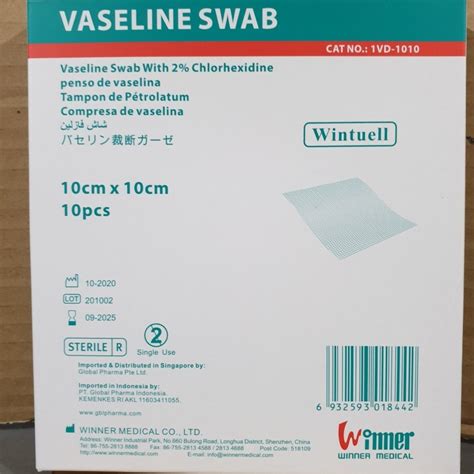 Jual Vaseline Swab Winner Kasa Steril 10x10cm 1 Kotak Isi 10 Lembar