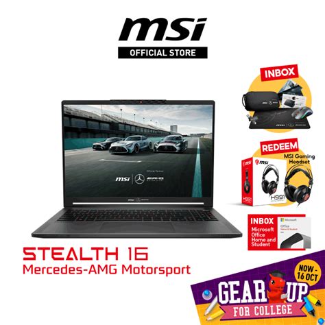 MSI Stealth 16 Mercedes AMG Motorsport A13VG 250 16 UHD OLED Intel