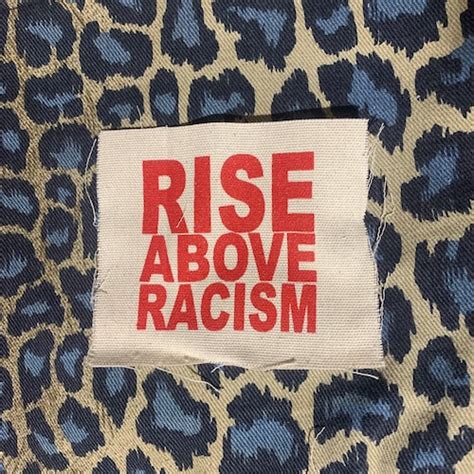 Rise Above Racism Diy Patch Punk Crust Black Flag Off Etsy