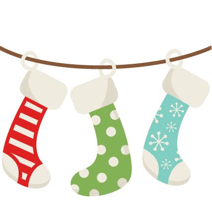 Christmas Stockings SVG Scrapbook Cut File Cute Clipart Files For