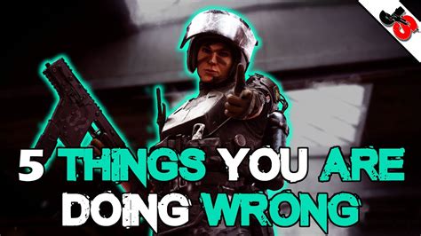 Things You Are Doing Wrong In Siege Rainbow Six Siege Phantom Sight