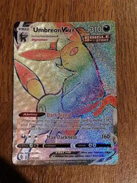 UMBREON VMAX RAINBOW SECRET 214 203 EVOLVING SKIES MINT