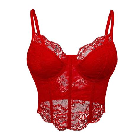 Yuhangmm Sexy Lingerie Women S Lace Bralette Camisole Top Comfortable Strappy Design For Home