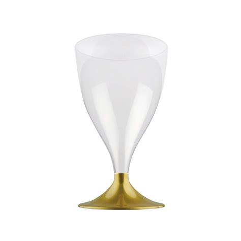 Reusable Plastic Wine Glass Gold Reusable Glasses Party Pieces