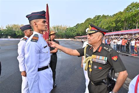 Chief Of Army Staff General Manoj Pande Reviews 146th Passing Out Parade At National Defence Academy