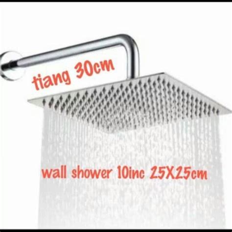 Jual Wall Shower Rainfall Wall Shower Kotak Head Shower Stainless