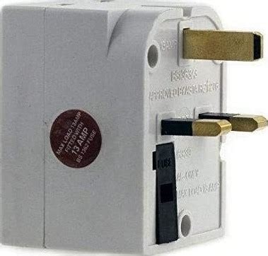 Salux Way Socket Household Multi Plug Fused Adapter Uk Mains