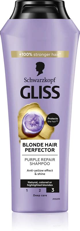 Schwarzkopf Gliss Blonde Hair Perfector Shampoing Anti Jaunissement Notino Fr