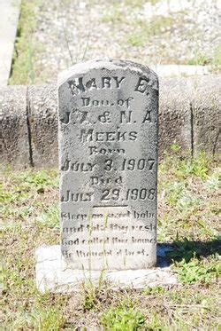 Mary E Meeks Memorial Find A Grave