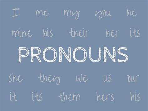 Pronouns Diagram Quizlet