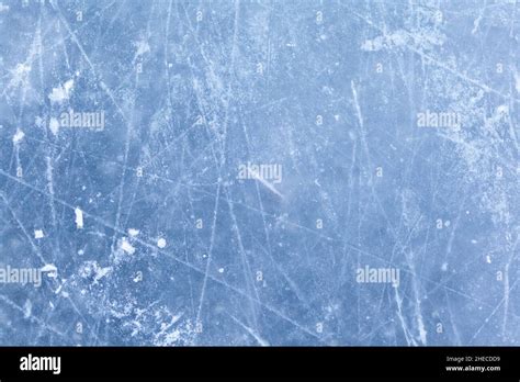 Empty Ice Rink With Skate Marks After The Session Outdoor Skating Ice