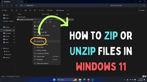 How To Zip Or Unzip Files In Windows 11 YouTube