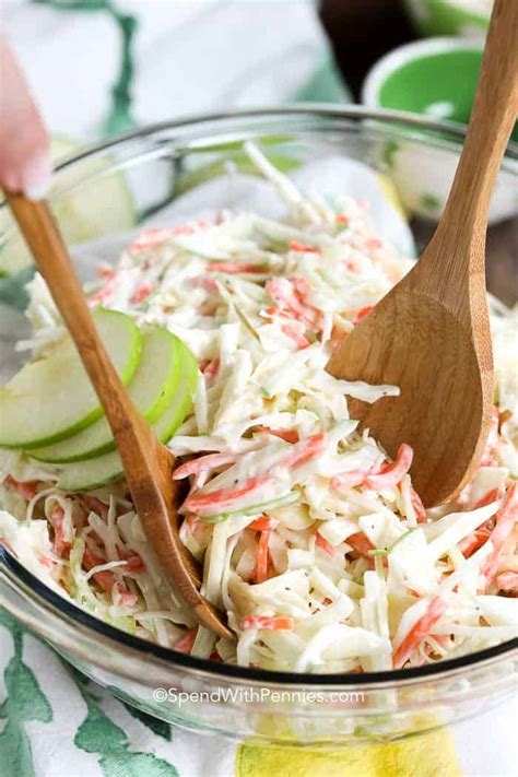 Creamy Apple Slaw Recipe Spend With Pennies