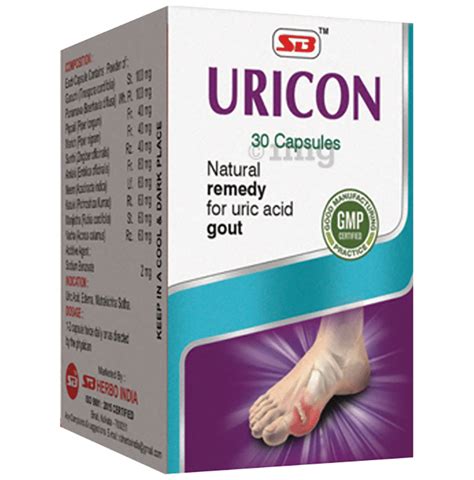 SB Uricon Capsule: Buy bottle of 30.0 capsules at best price in India | 1mg