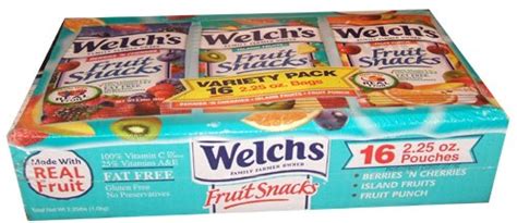 Welchs Variety Pack Bags Of Fruit Snacks 5 Flavor 16 Pack 225 Oz