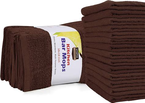 Utopia Towels Kitchen Bar Mops Towels Pack Of 12 Towels 16 X 19