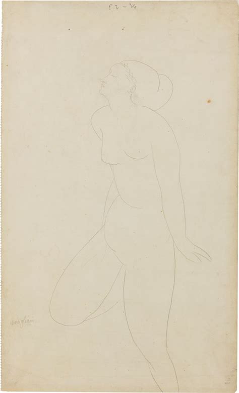 Amedeo Modigliani Nudo Femminile Con Una Gamba Piegata