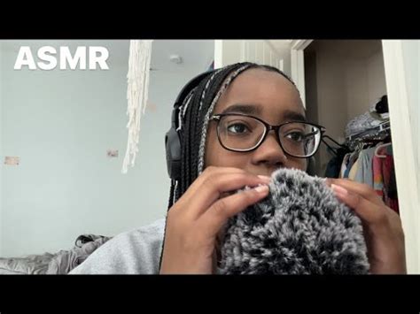 ASMR Whisper Ramble Fluffy Mic Scratching