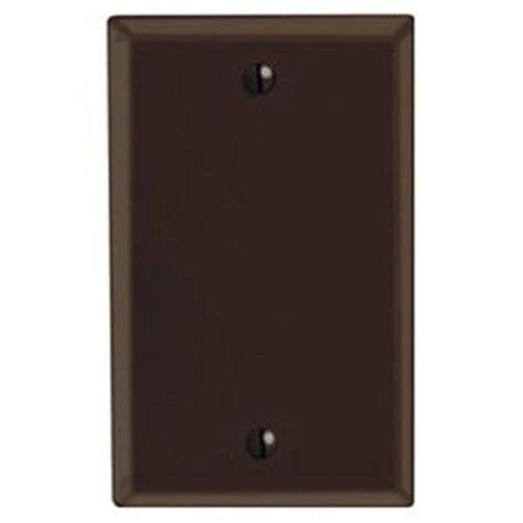 Leviton Traditional 1 Gang Blank Wall Plate Brown 85014 The Home Depot