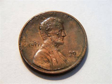 Lincoln Cent With Weak Strike Lamination Peel Bubble Plating