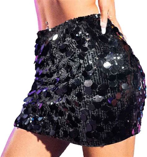 Amazon Zoestar Minifalda De Lentejuelas Brillantes Trajes De Rave